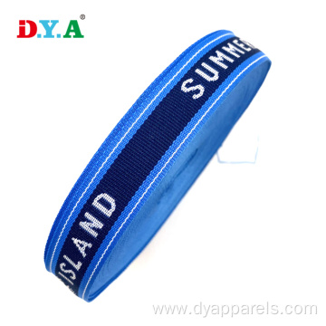 woven webbing tape 20mm blue jacquard polyester webbing